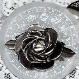 Silver sheen obsidian rose